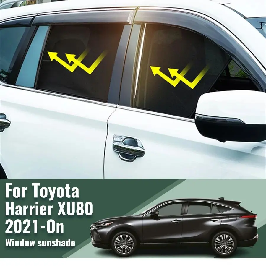 

For Toyota Harrier Venza XU80 2021 2022 2023 2024 Car Sunshade Shield Front Windshield Curtain Rear Side Baby Window Sun Shade