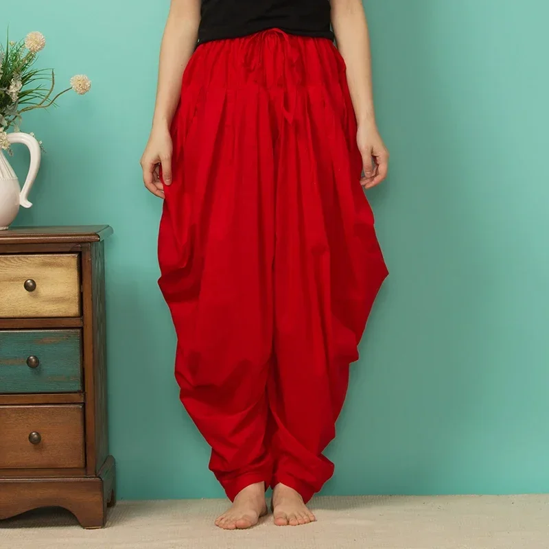 Indian Punjabi Pants Trousers Shalwar India Spring and Summer Pants Multicolor Cotton Radish Pant Pleated Salwar