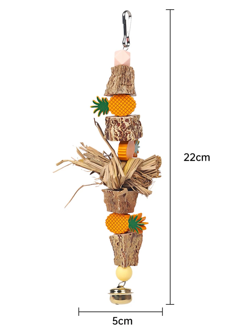 Sturdy Bird Toy Swing Chewing Training Toy Small Parrot Hanging Decor Parrot Cage Natural Grass Pet Bite Relieve Boredom Toy view 5