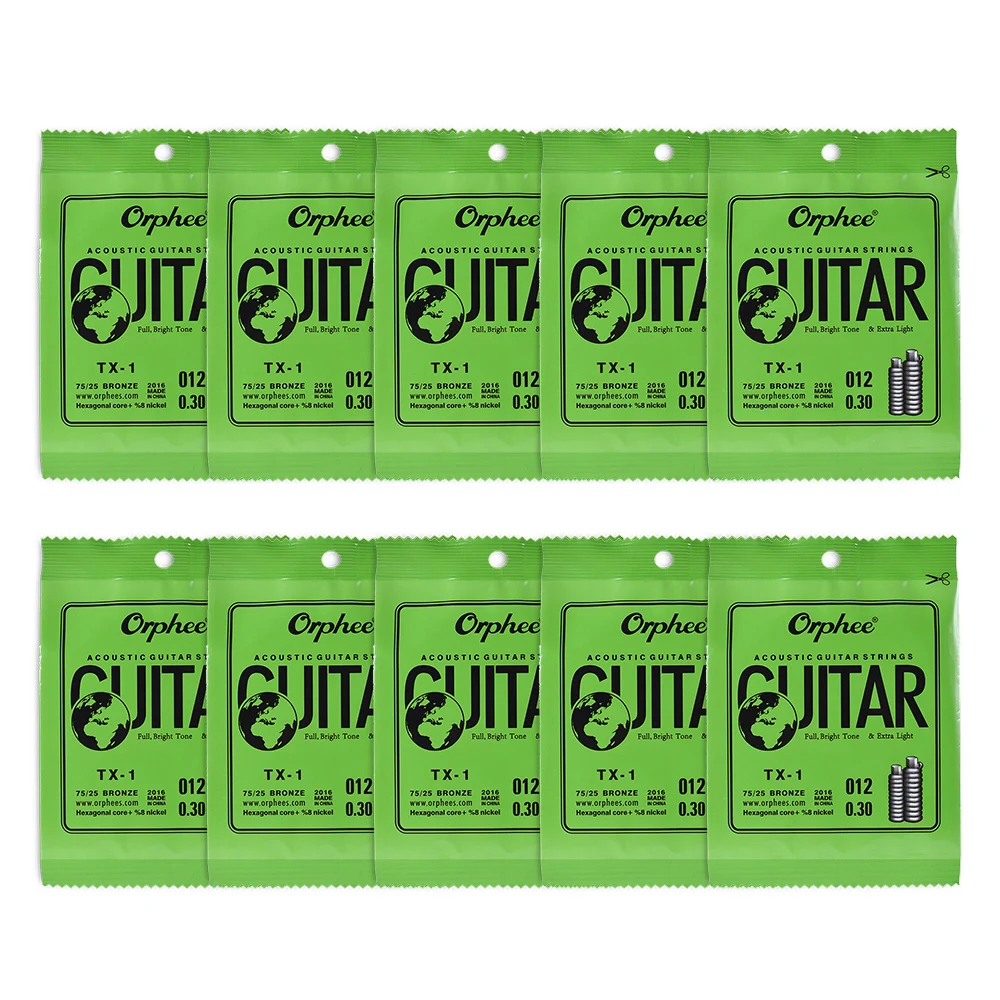 Orphee Single String Ersatz für akustische E-Gitarren saiten 10er Pack High Carbon Stahl kern & Nickel legierung super leicht – Detail 13