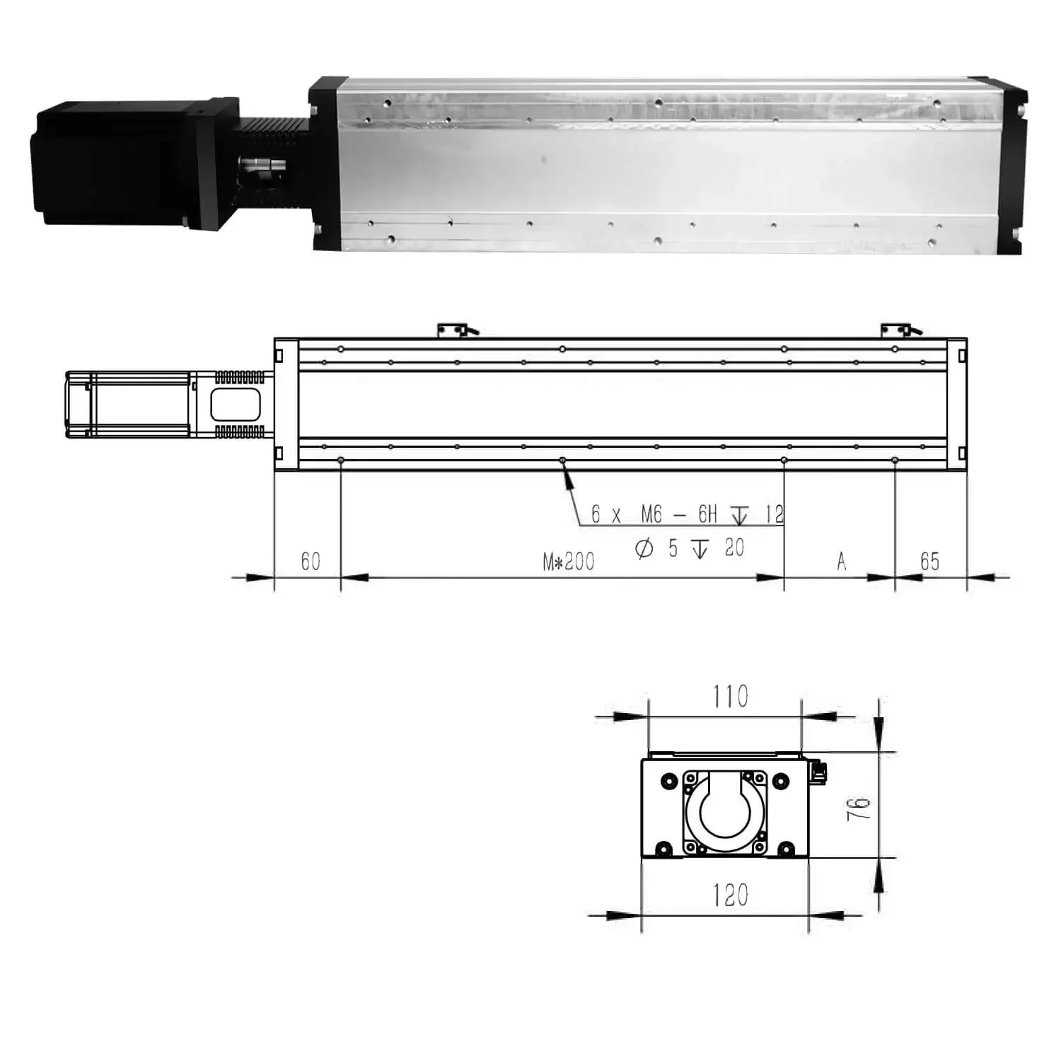 High precision enclosed cnc linear guide kit xy positioner motorized table