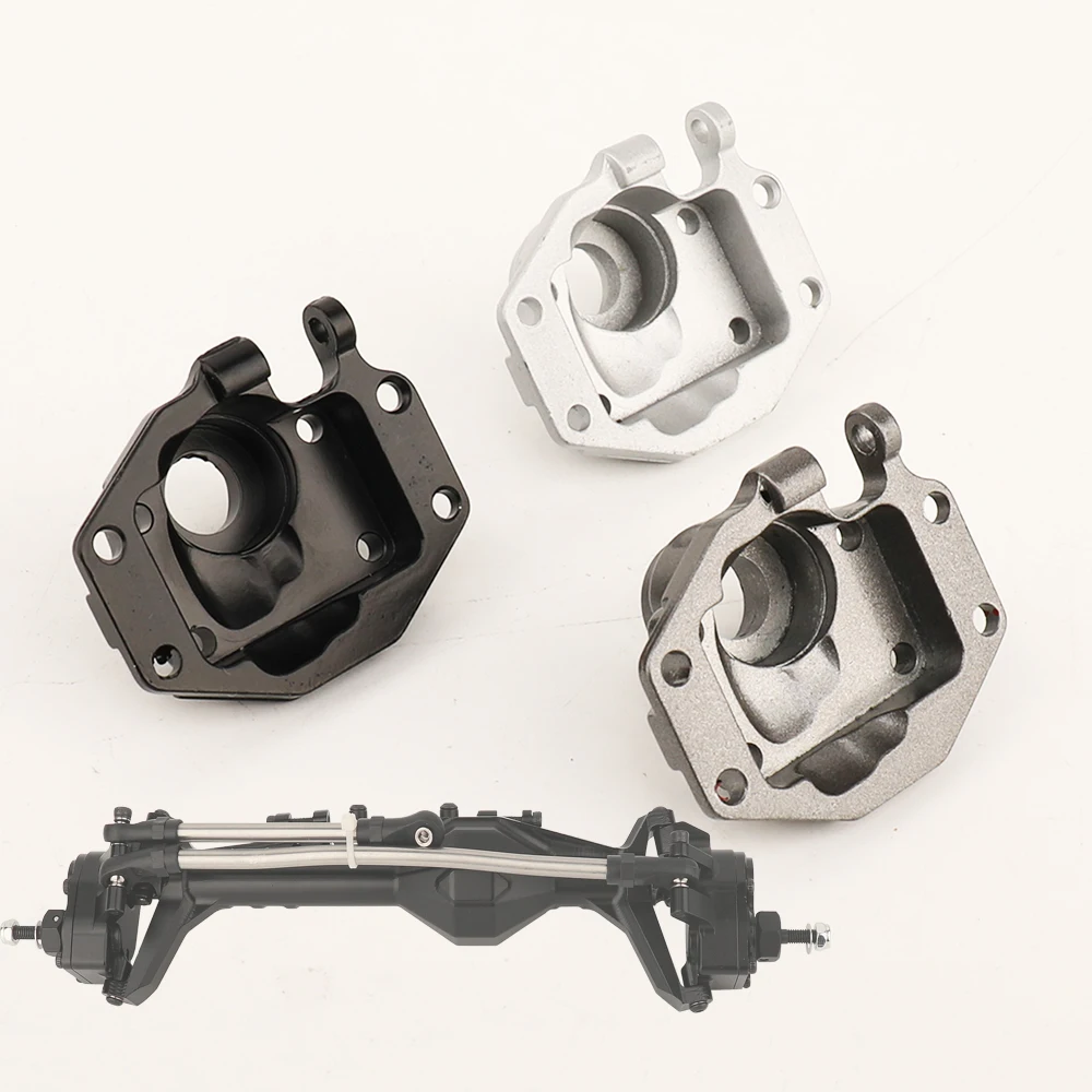 1pc liga de metal eixo dianteiro diferencial diff volta habitação capa para 1/10 novo tipo capra eixo dianteiro rc rastreador carro atualizar peças