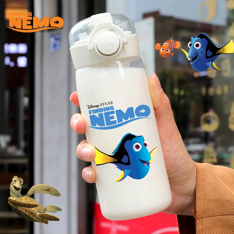 Disney Finding Nemo Large Capacity Transparent Water Cup Portable Sports Outdoor Cartoon Animation Dory Nemo Bruce Children Run