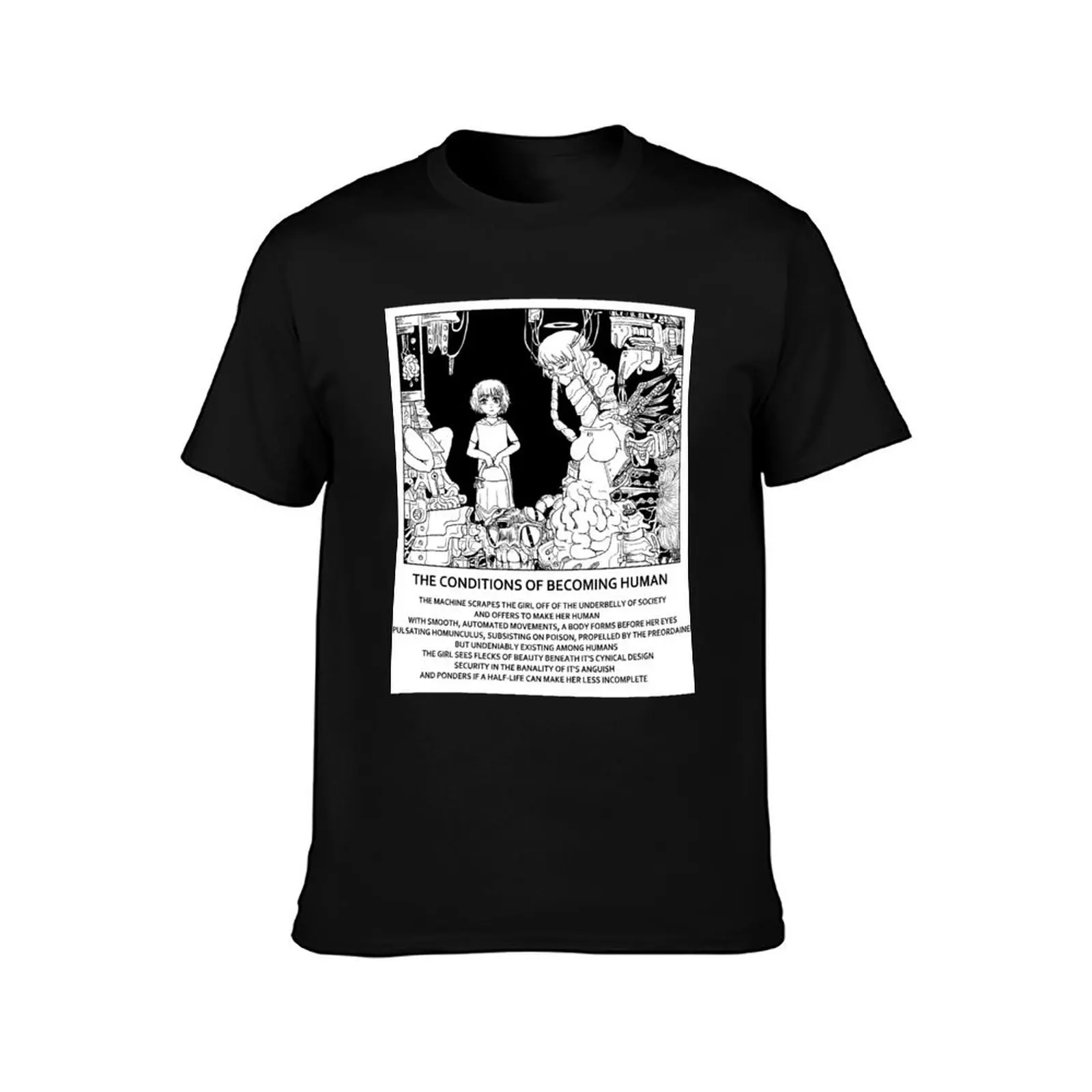 THE CONDITIONS OF BECOMING HUMAN T-Shirt Vintage Style Printed Top T-Shirt