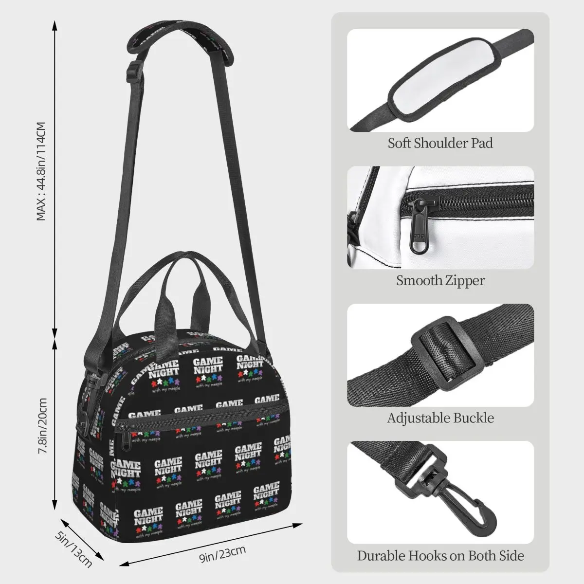 Board Game Night Family Friends Insulated Lunch Bag for Kids School Cooler Thermal Box Tote Portable Lunch Boxes
