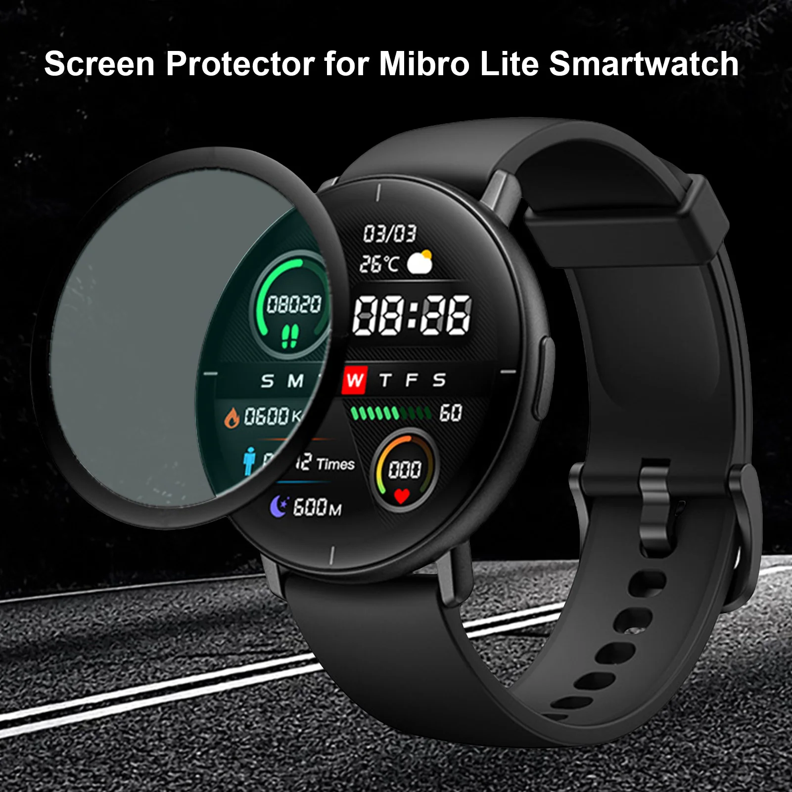 Film 3D HD souple pour montre connectée XiaomiMibro Lite, protection d'écran entièrement incurvé, coque de protection, accessoires