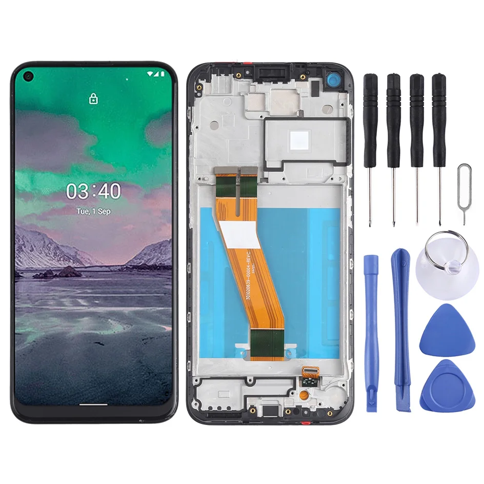 For Nokia 3.4 5.4 TA1288 1285 1283 1333 1340 1337 1328 1325 LCD Screen and Digitizer Full Assembly with Frame