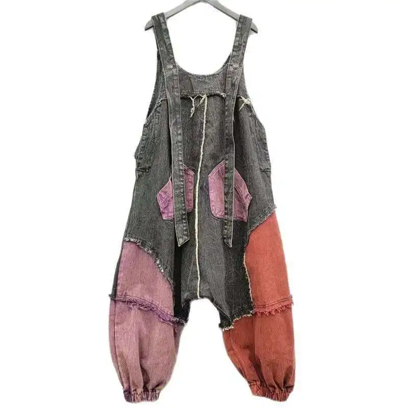 Hlsh-レディースデニムオーバーオール,トレンディなシックなパンツ,パーソナライズされた,レトロなスタイル,ルーズフィット,スタイリッシュ,新しい,春,2022,hk3959