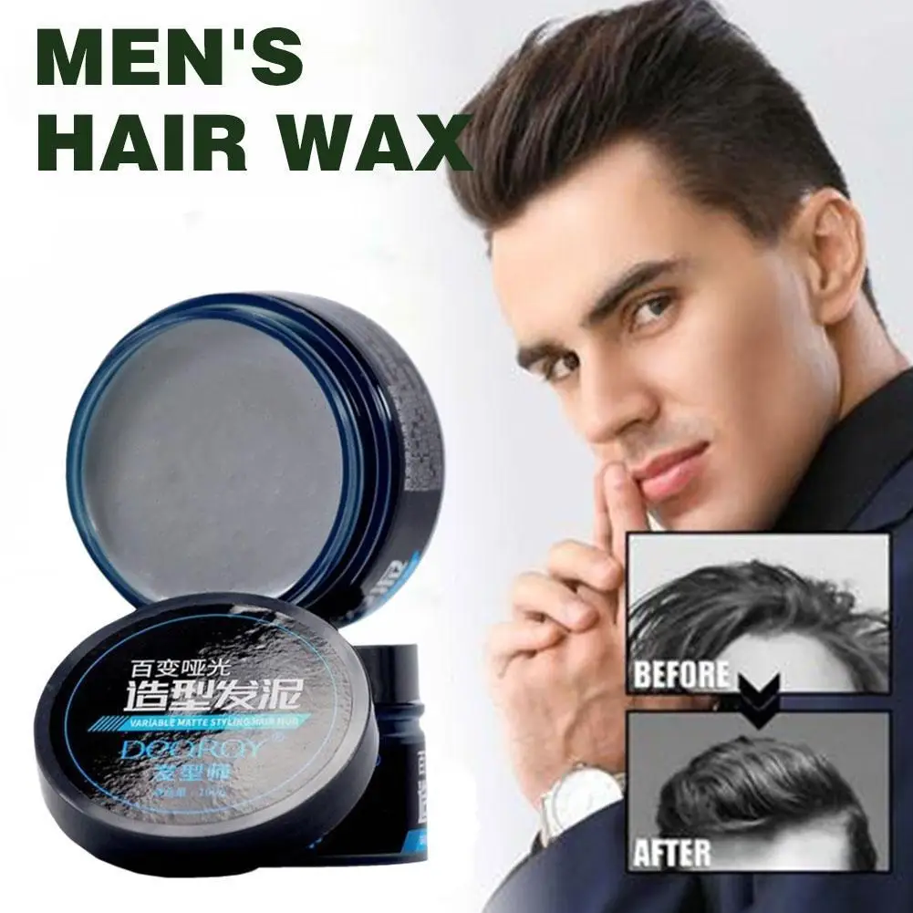 

100g Hair Clay Hairstyling Cream For Men Hair Shaping Fluffy Long-lasting Strong Modeling Hold Low Shine Hair Styling Wax Cream