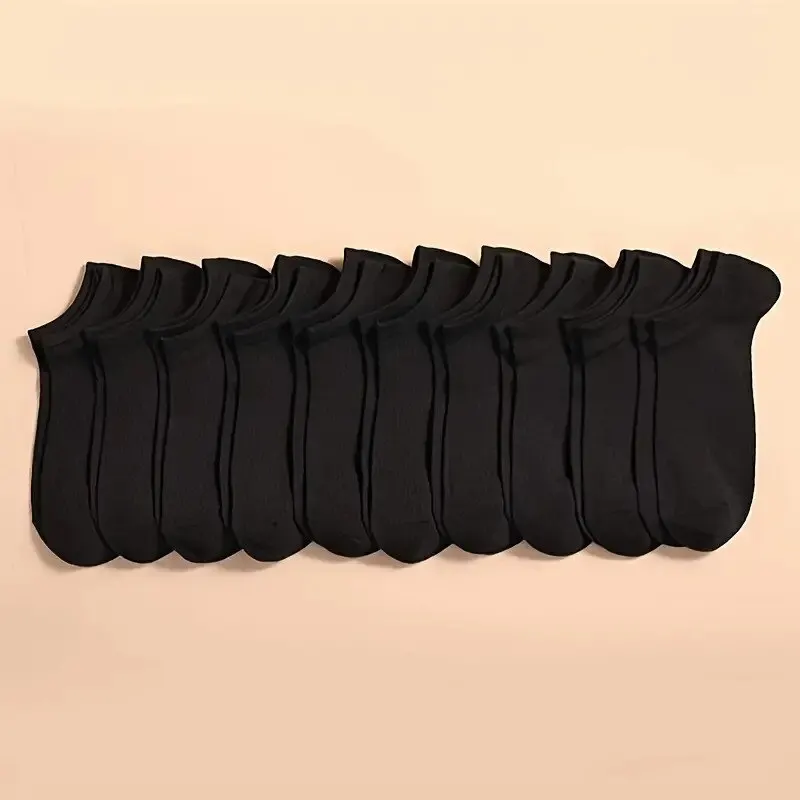 10 paar unisex casual effen kleur bootsokken dun ademend comfortabel anti geur zweetabsorberend laag uitgesneden enkelsokken voor heren dames