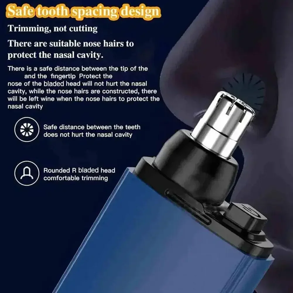 2 In 1 Electric Portable Ear And Nose Hair Trimmer Clipper 2026 Professional Painless Portable Eyebrow For Men nose hair