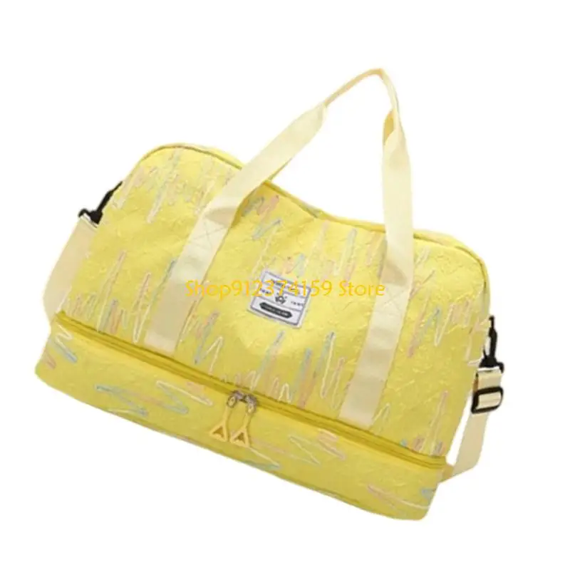 G5AE Gym Bag with Shoe Compartment Large Capacity Travel Bag Fitness Bag Stylish Shoulder Bag Weekends Bag Hospital Bag