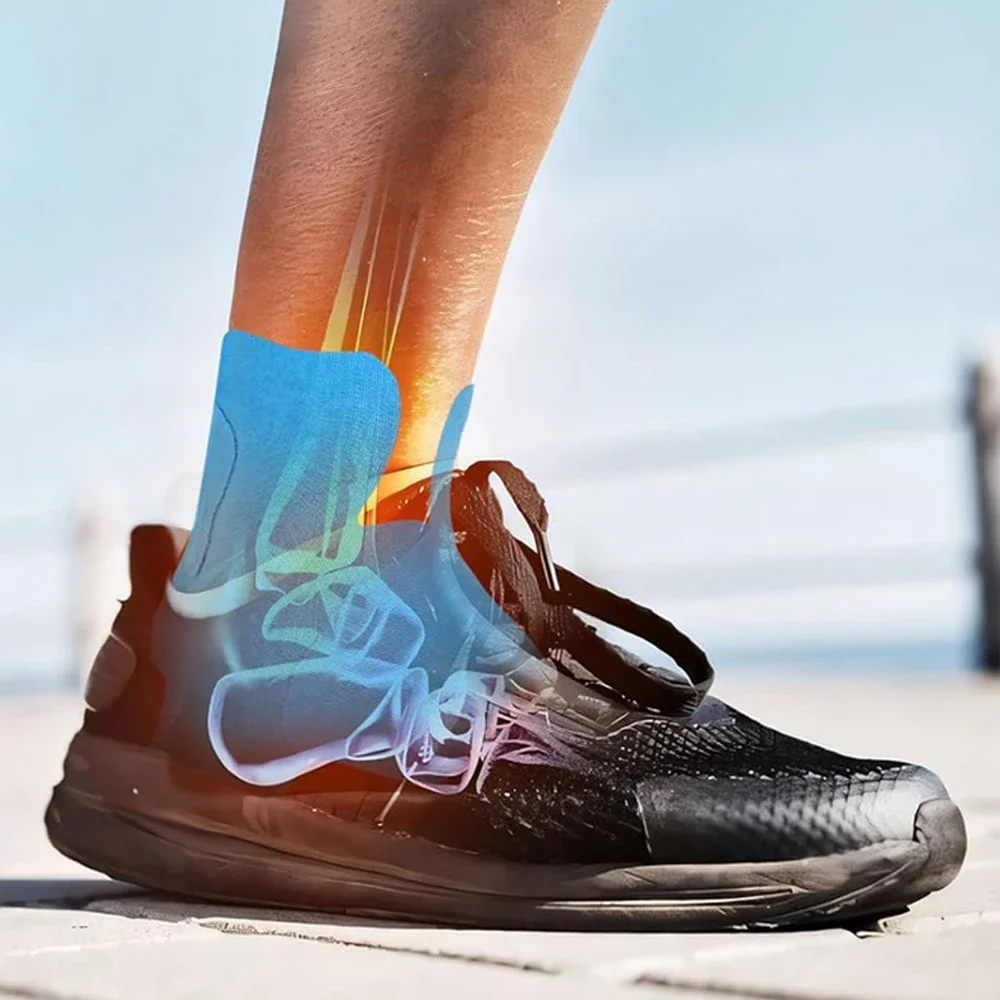 Kinesiology Ankle Tape Brace Support Compression Sleeve Elastic Foot Bandage Protective Wrap Sports Foot Guard Protector