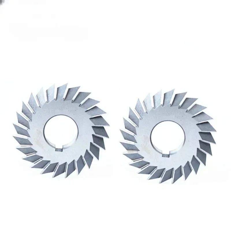 HSS end mills white steel V - double angle milling cutter 30 / 45 / 90 / 60 degree 60mm - 100mm helical gear for cnc machine