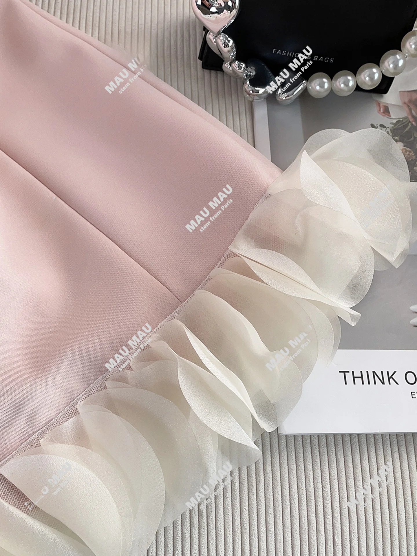 Ele Dames Zomer Dr 2025 Gentle Breeze Knot Bubble Sve Embellied Polyester Vezel Hoge Taille A-lijn Rok