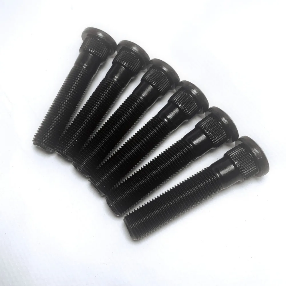 20 Stück Radnaben-Spline-Schrauben der Güteklasse 12.9, Bolzen, gerändelt, Durchmesser 14,6 mm, M12 x 1,5, Länge 70 mm