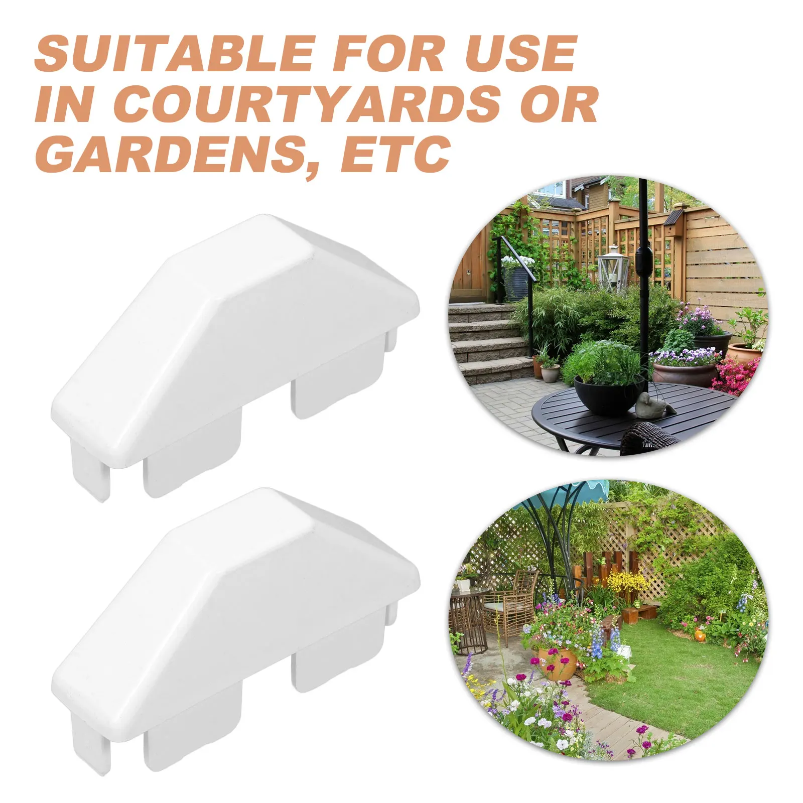 

8pcs PVC Fence Top Caps Flat Post Covers Replacement Guardrail Parts Decorative Outdoor Indoor Pet Safety Privacy for Flat