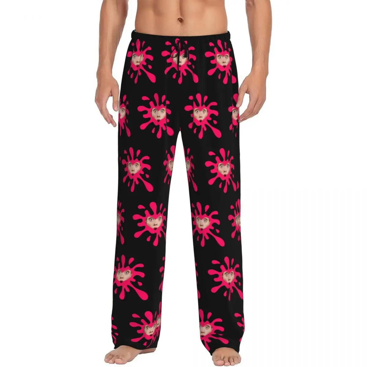 

Custom Men Personalized Head Face Photo Love Heart Pajama Pants Printed For Boyfriend Gift Sleep Sleepwear Bottoms with Pockets