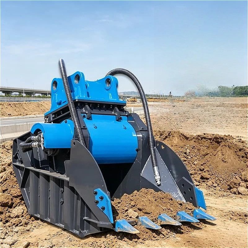 Crusher Bucket High Efficiency Excavator Attachment Crushing Rock Crusher Bucket Wear-resistant for Long-term Operation Custom