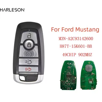 5 boutons pour Ford/Mustang 2017 + clé intelligente sans clé avec 902 Mhz PCF7953P FCC numéro M3N-A2C 93142600   JR3T-15K601-BC