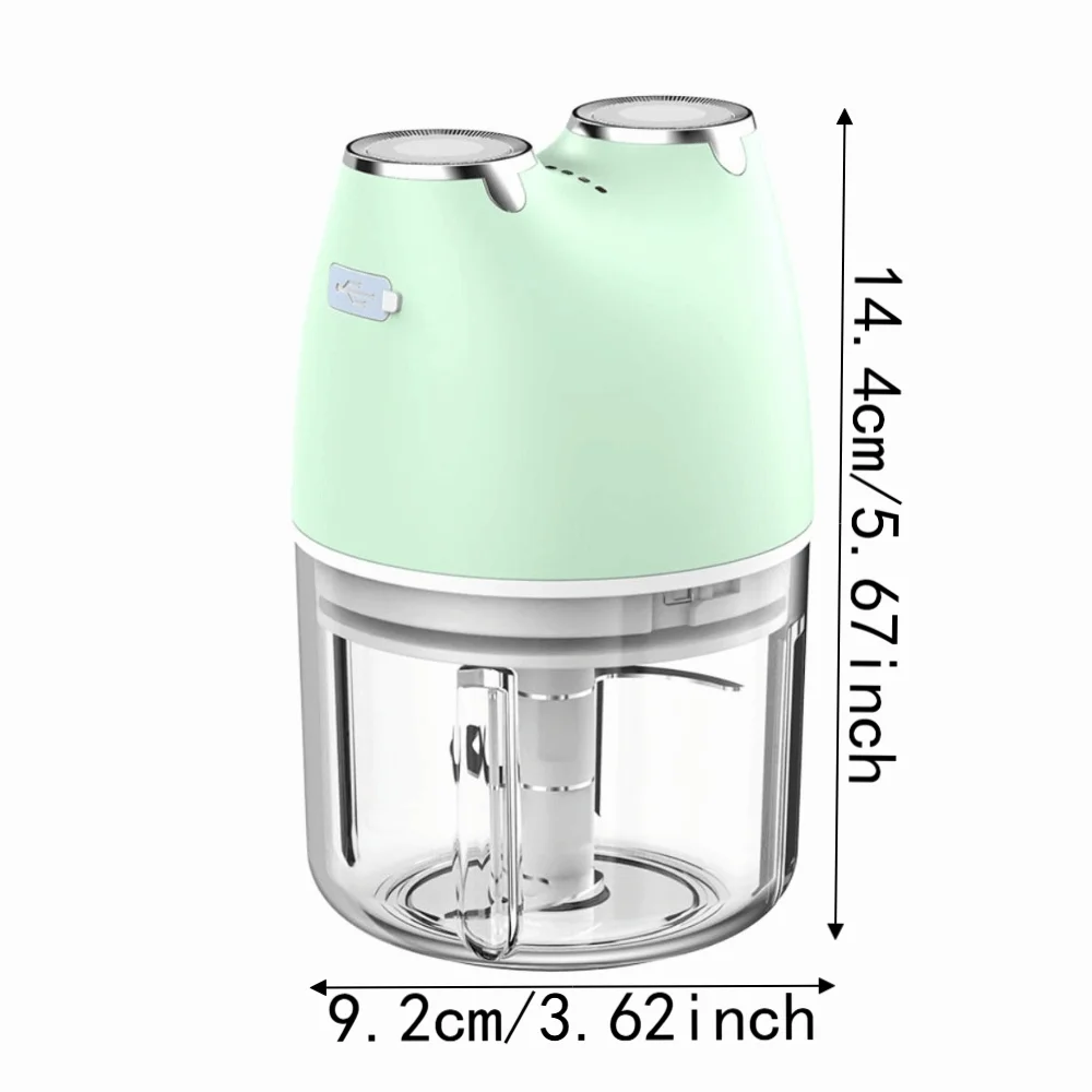 USB Rechargeable Garlic Chopper Cordless Wireless Electric Garlic Mincer Multi-Function 300ml Capacity Food Processor view 6