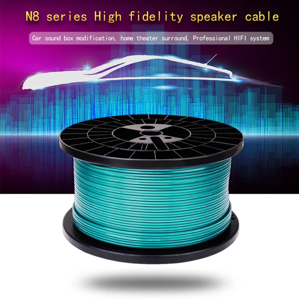 Speaker N8 OFC Oxygen Free Copper Signal Cable 14GA 500 Strands 2*2.3mm Audio Cable For Amplifier Home theater KTV DJ 2M 5M 8M