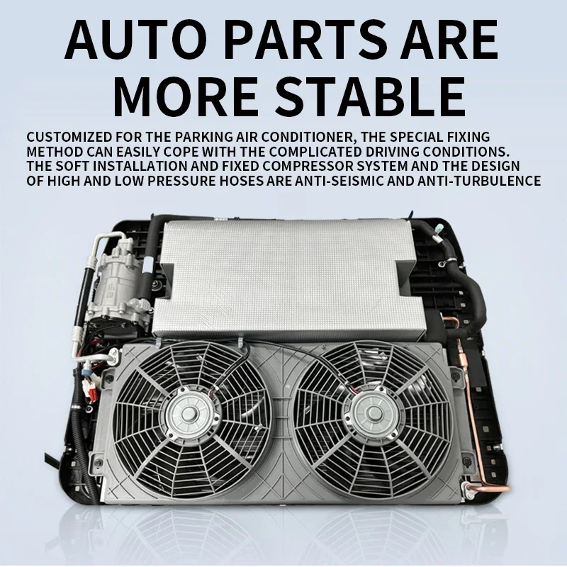 3000W Electric Double Brushless Fan Rv Air Conditioner Roof Top Car Parking Ac 12V 24V for Motorhome Truck Camper