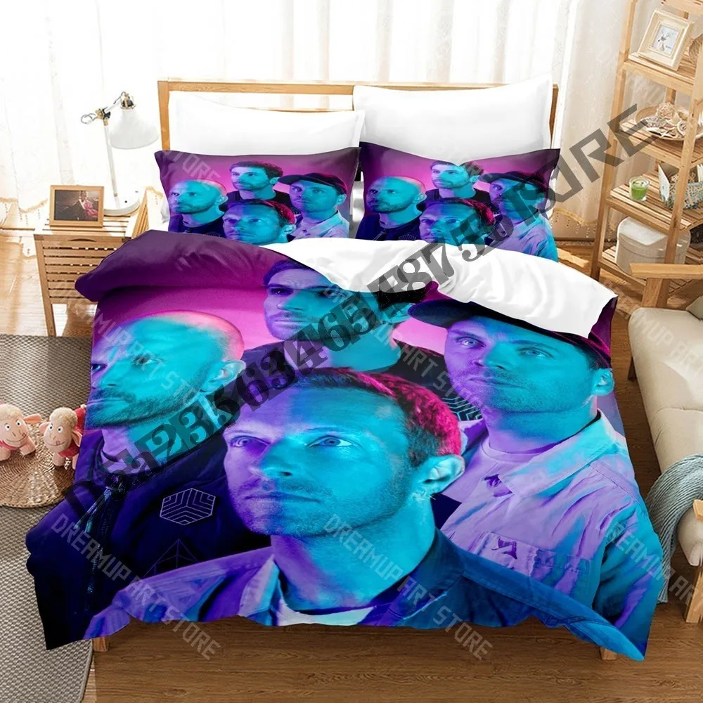 Fashion Cold Band Play Rock Bedding Set Single Twin Full Queen King Size Bed Set Kids Bedroom Duvetcover Sets Bed Sheet Set