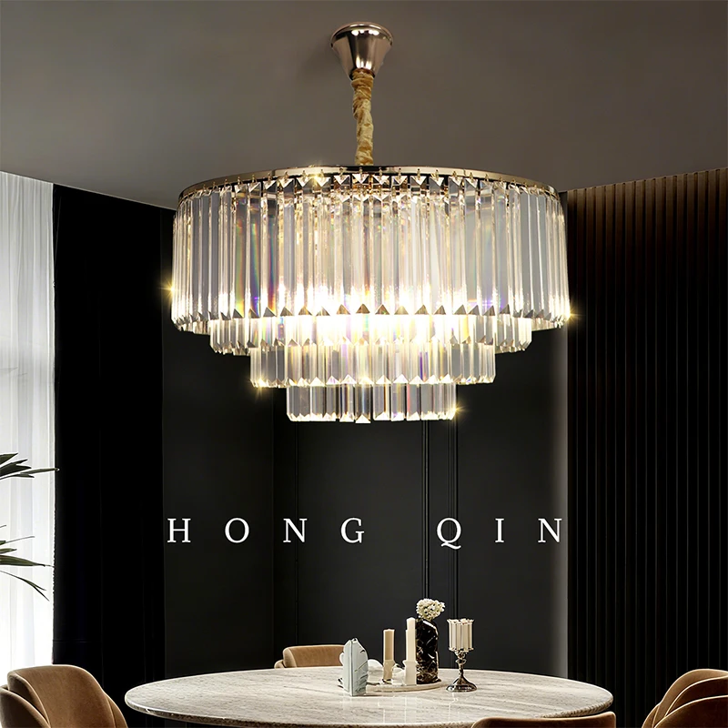

Ceiling Crystal Chandelier Living Room Pendant Light Minimalist Hanging Lamp Above the Table Hanging Chandeliers Lighting