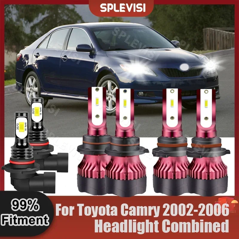 SPLEVISI Headlamp High Low Beam Foglight Replace Bulbs For Toyota Camry 2002-2006 2002 2003 2004 2005 2006