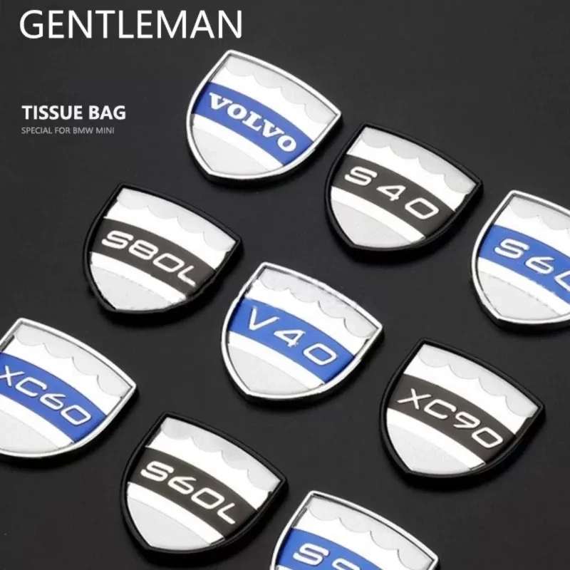 Applicable to Volvo S60S9XC60XC90 car badge shield car body decoration side label Swedish car logo zinc alloy shield sticker.