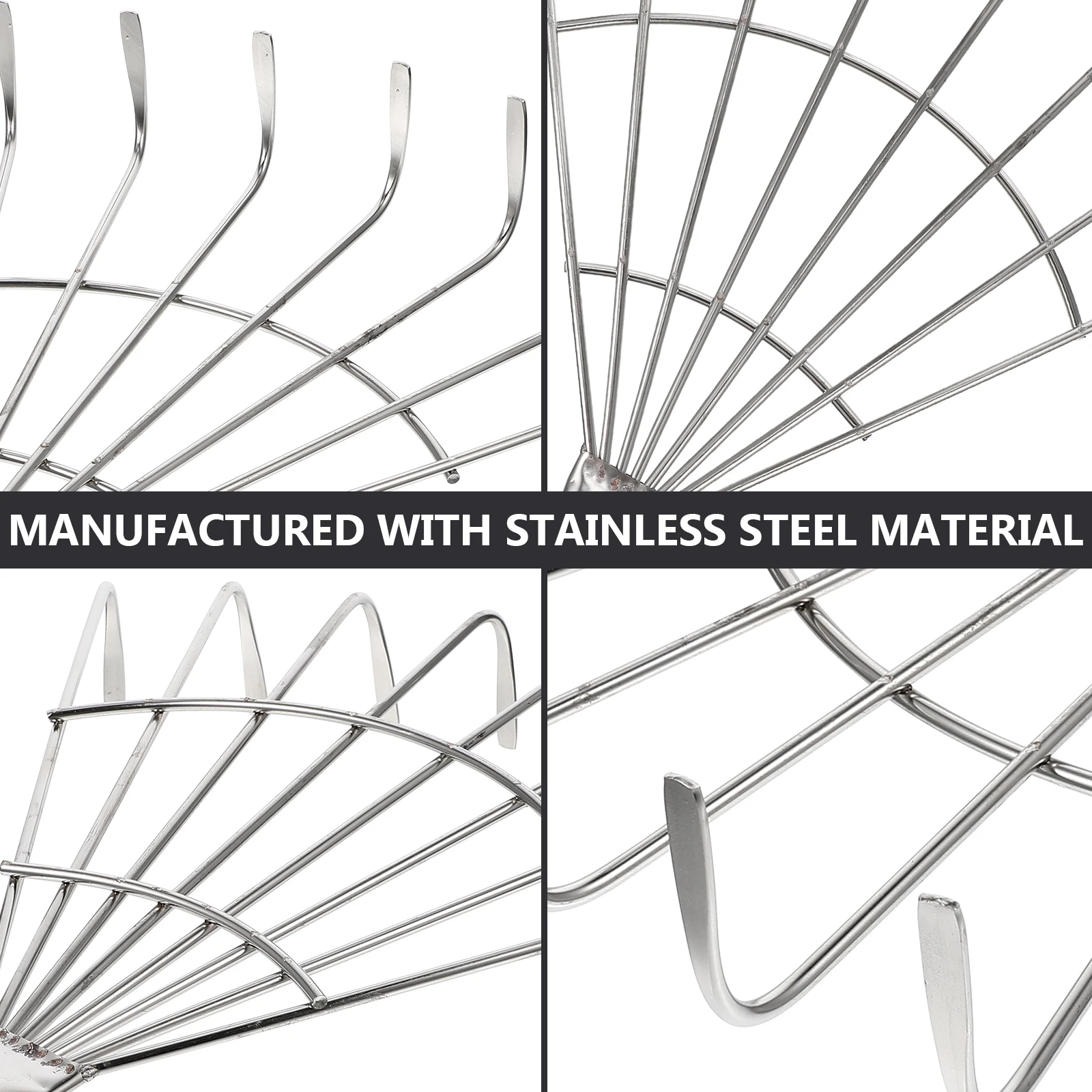 

Cleaner Stainless Steel Grass Rake Durable Garden Accessories Gardening Tool Rakes for Leaves