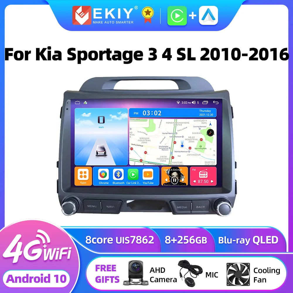 

EKIY T7 Android 10 For Kia Sportage 3 4 SL 2010-2016 Car Radio Multimedia Video Player GPS Navi Carplay No 2DIN Tape Recorder BT