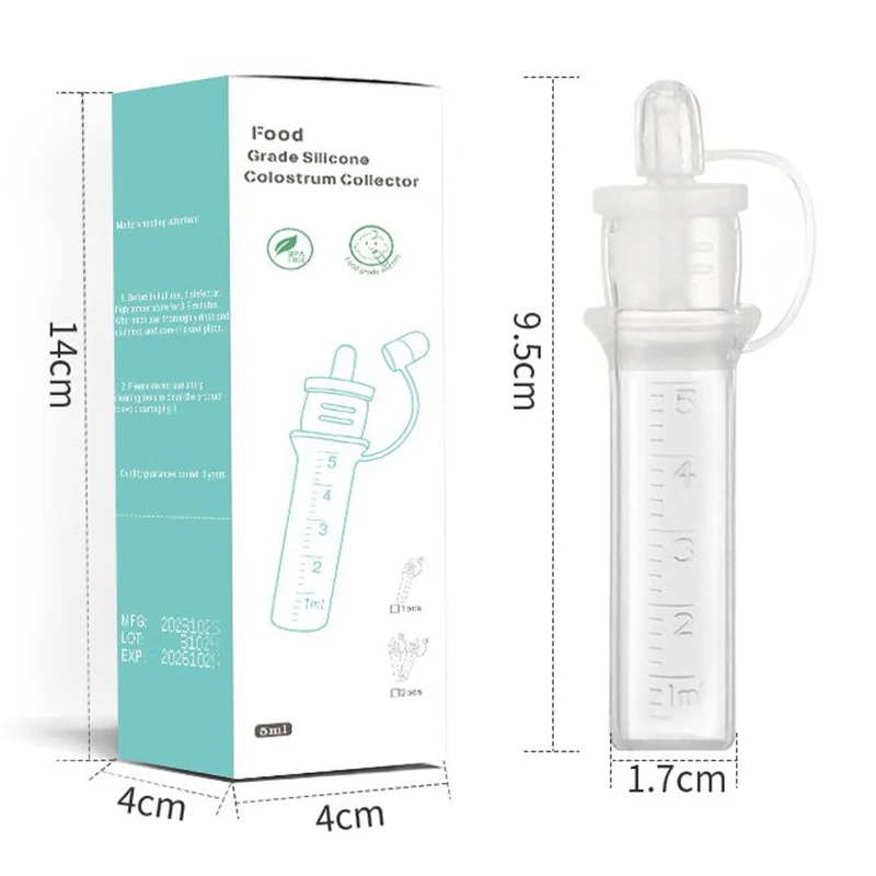 1PC Colostrum Collector Breast Milk Collection Baby Feeding And Medicine Reusable Breastfeeding Device