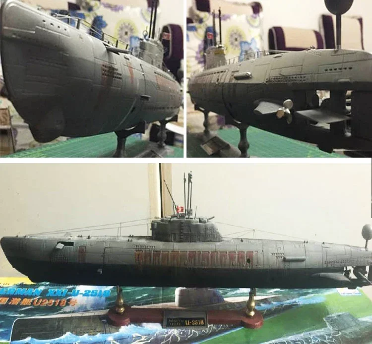 MINIHOBBY 1/144 WWII German Warship U Submarine U-2518 Electric Ups And Downs Plastic Assemble Ship Model view 4