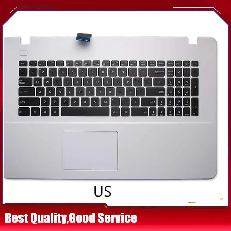 

YUEBEISHENG New/org For ASUS X751 A751 X751LD K751L R752 R752L X751LK palmrest US keyboards upper cover Touchpad White