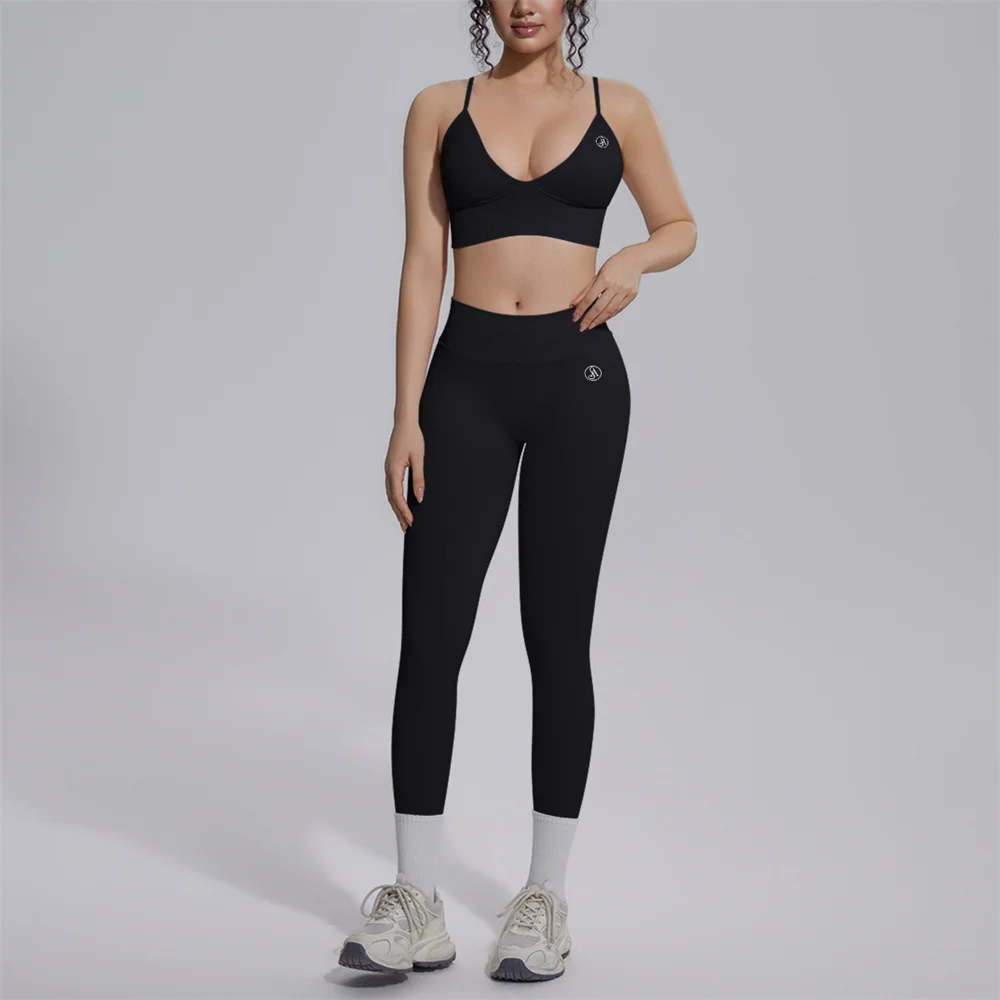 Allure The Brand Women Two Piece Workout Sets Support Sports Bras Matching Booty Lifting Leggings Gym Yoga Outfits Shockproof