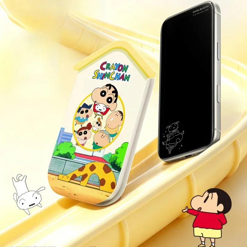 Cartoon Crayon Shin-Chan invisable Screen Protector for iphone 18 Pro Max 17 16 15 Cute Anime Tempered Glass Protective Film New