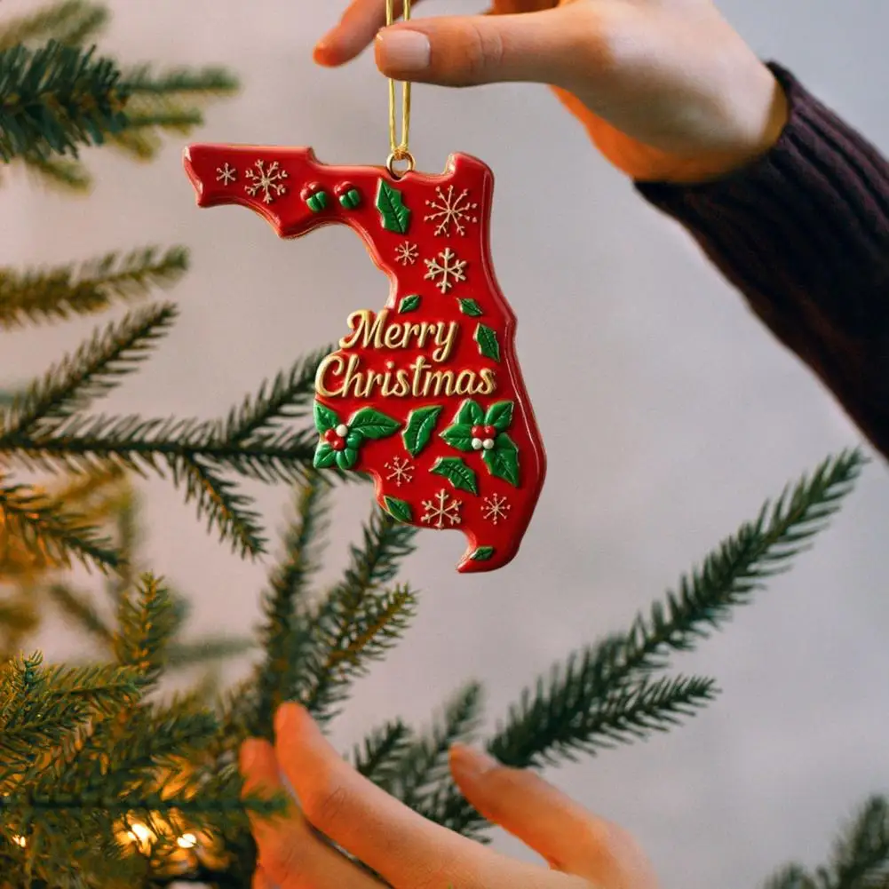 Christmas Ornament Set Festive State Christmas Ornaments Tree Decorations for Holiday Home Decor Gifts Holiday Decorations
