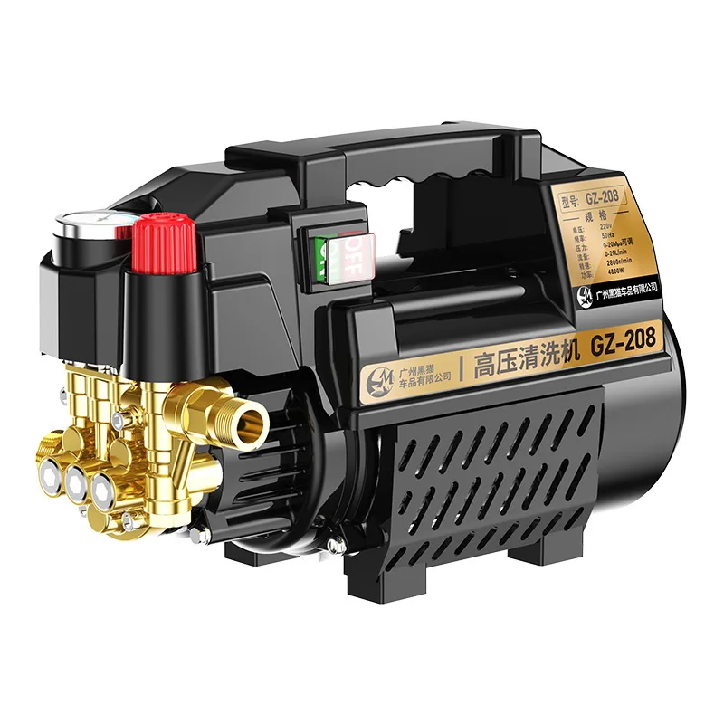 Intelligent high-pressure car washing machine Household 220V automatic cleaning machine High-power powerful car brush pump