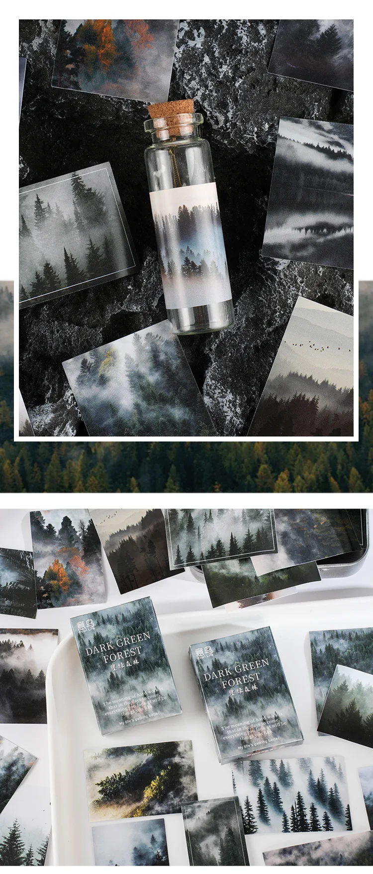 30 Pcs Kawaii Paper Sticker Set Deep Forest Self-adhesive Stationery Stickers For Arts Craft Diy Scrapbooking Diary Album Planne