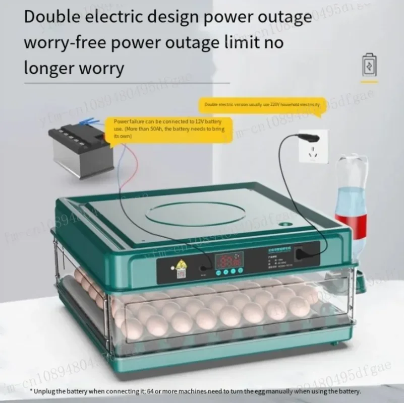 Incubadora huevos 9/15/24/36 con cajón, con reposición iónica agua automática control temperatura