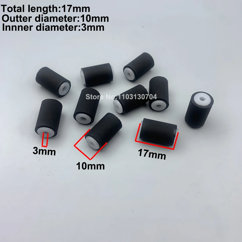 10PCS Rubber Pinch Roller Paper Pressure Wheel for Allwin Human Xuli Yaselan Dika Eco Solvent Printer Feeding Rollers Wheel 17mm