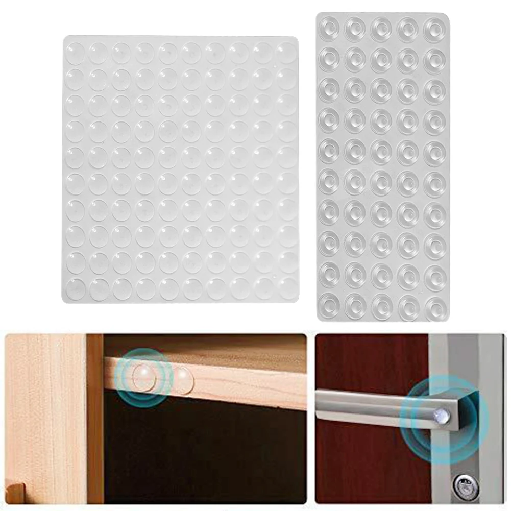 50/100Pcs Soft Silicone Rubber Anti Slip Bumpers Feet Pads Damper Buffer Cabinet Bumpers Silicone Furniture Pads Drawer Door Pad