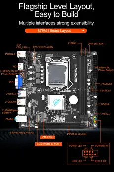 Základní deska JINGSHA mini itx B75 LGA 1155 s procesorem Intel i5 3570 a 2x8GB RAM, sada základní desky itx pro kutily, PC, počítač, combo 10 nejlepší prodej Základní deska 1155 ITX - №5