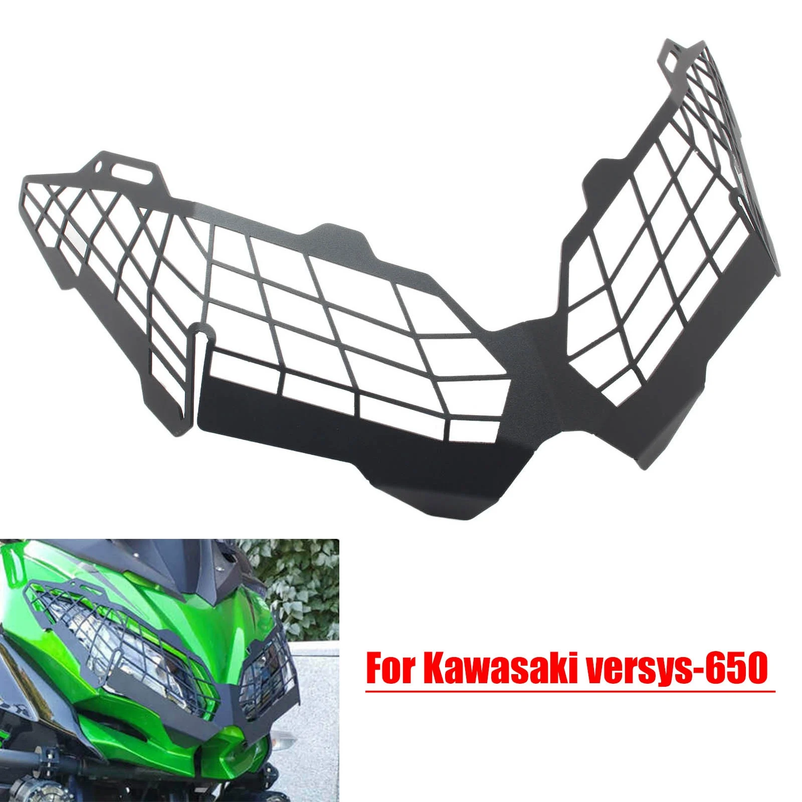 Motorcycle Headlight Shield Guard Protector Headlamp Grille Cover For Kawasaki versys-650 2011-2019 versys-1000 2015-2019 ﻿