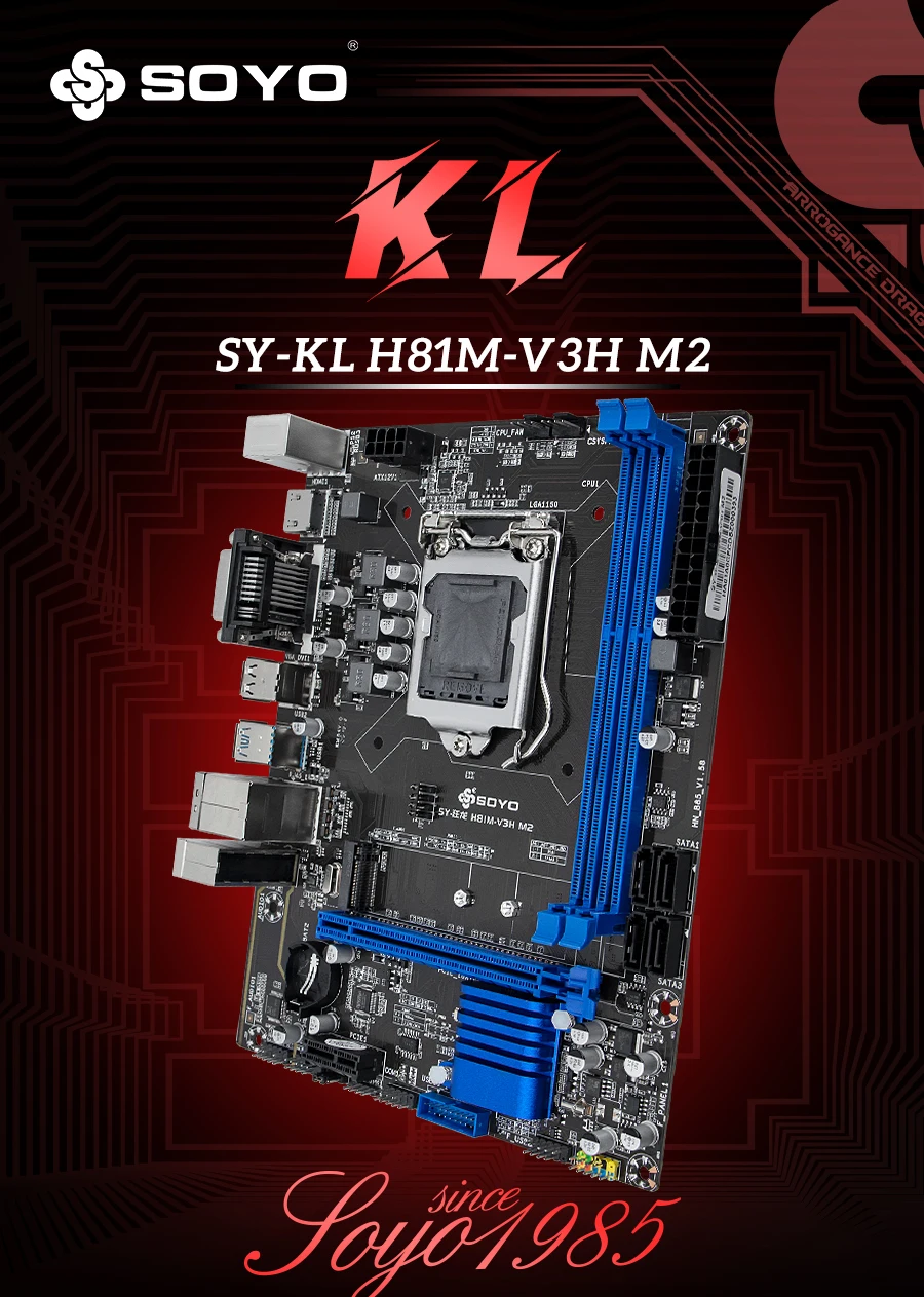 Zunate Scheda Madre per Computer, Scheda Madre per PC H81 DDR3 CPU 4 Zunate Scheda Madre per Computer, Scheda Madre per PC H81 DDR3 CPU 4