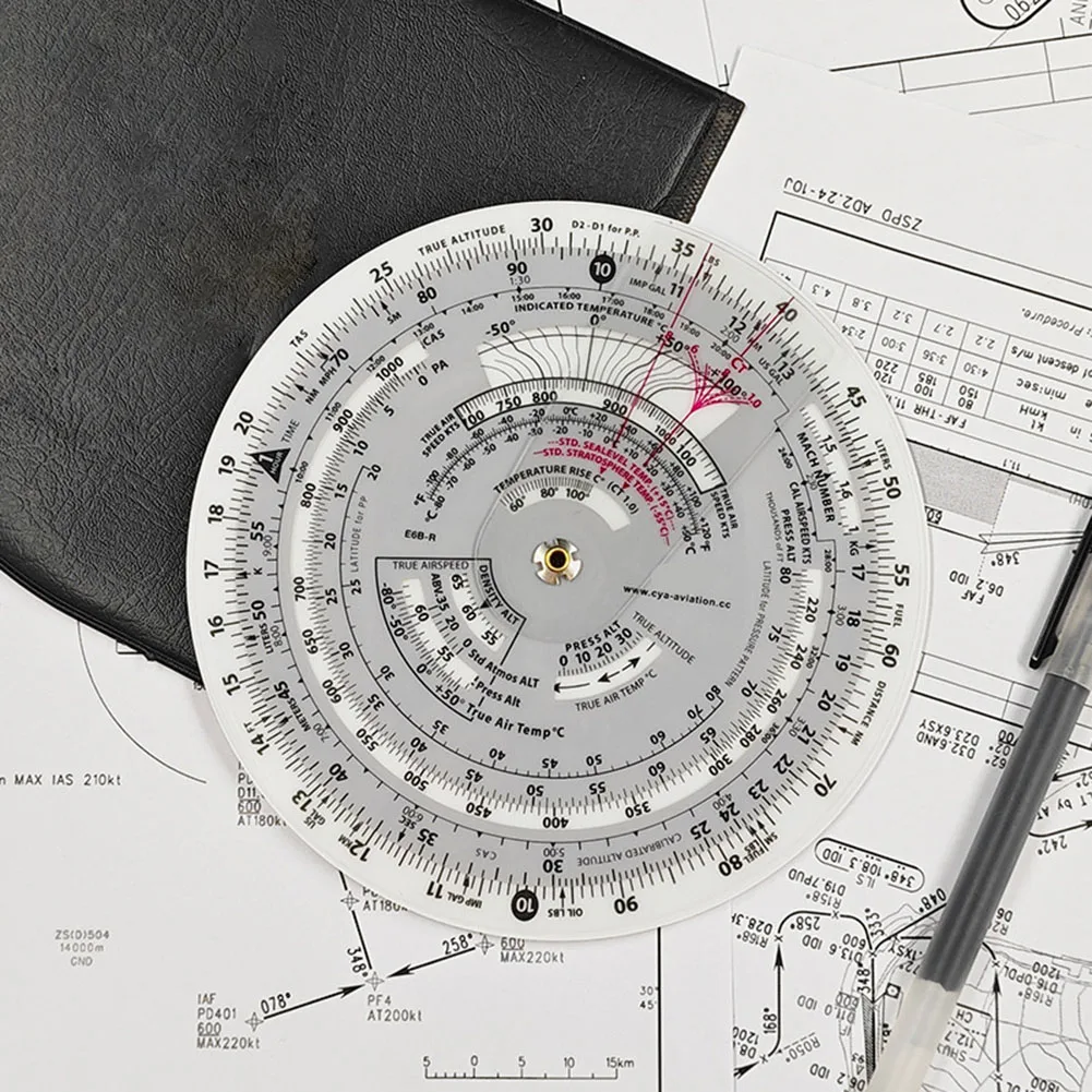 E6B-R Aviation Plotter Flight Computer Aviation Plotter Slide Rule Circular Flight Computer For Aviation Flight Training