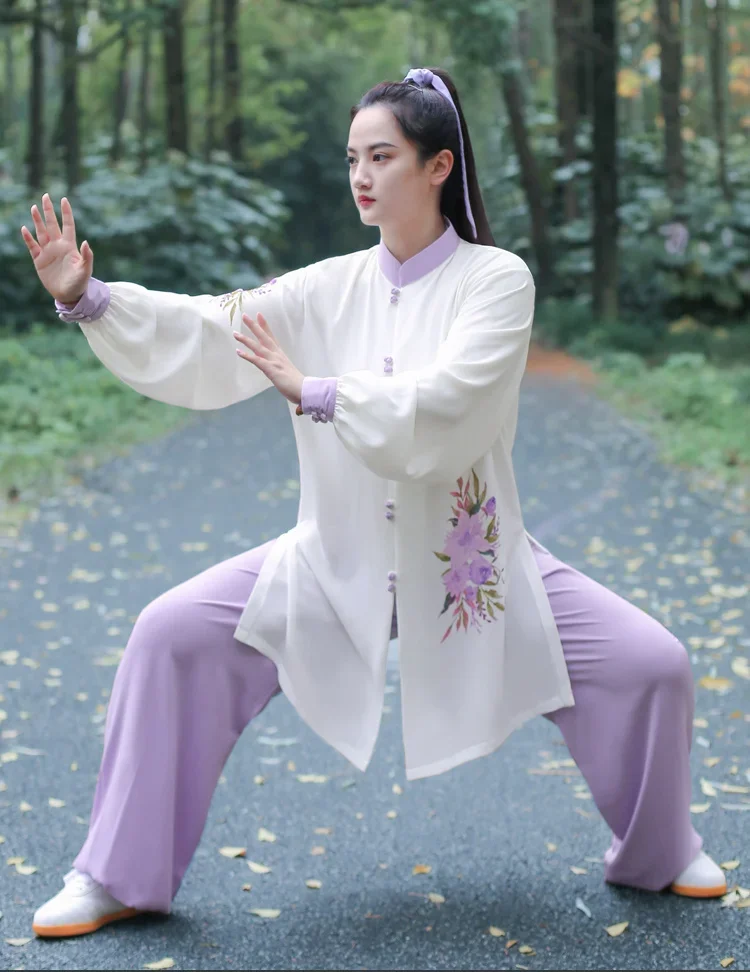 Kung Fu Dress Tai Chi Clothes Martial Art Uniform Wushu Clothing Women Girl Kun Master 2023 New Style