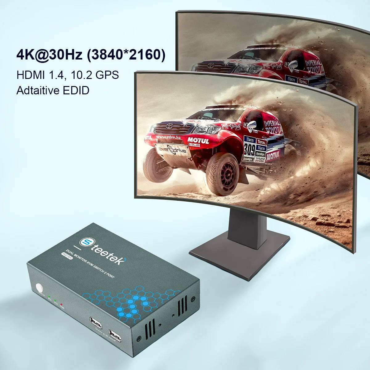 Pway usb kvm switch hdmi divisor teclado & mouse 4k @ 30hz 2 em 2 saídas com 2 pc porta usb hub para pc/macbook/laptop suporte hotkey